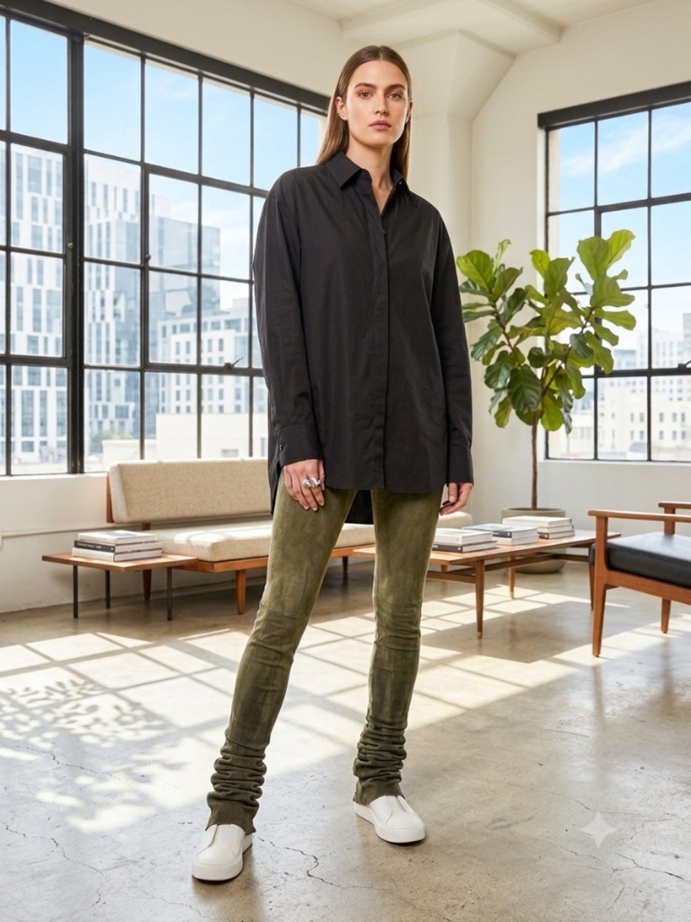 Free People Kyoto Shirred Leggings Medium Green